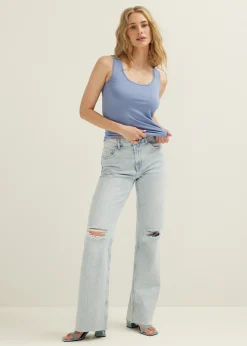 Basic singlet breed met kant