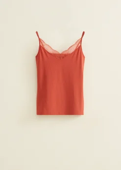 Basic singlet met kant detail