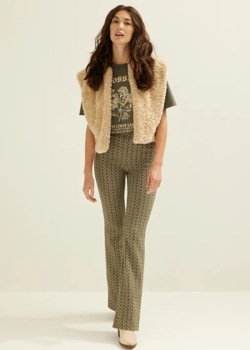 Flare broek met print