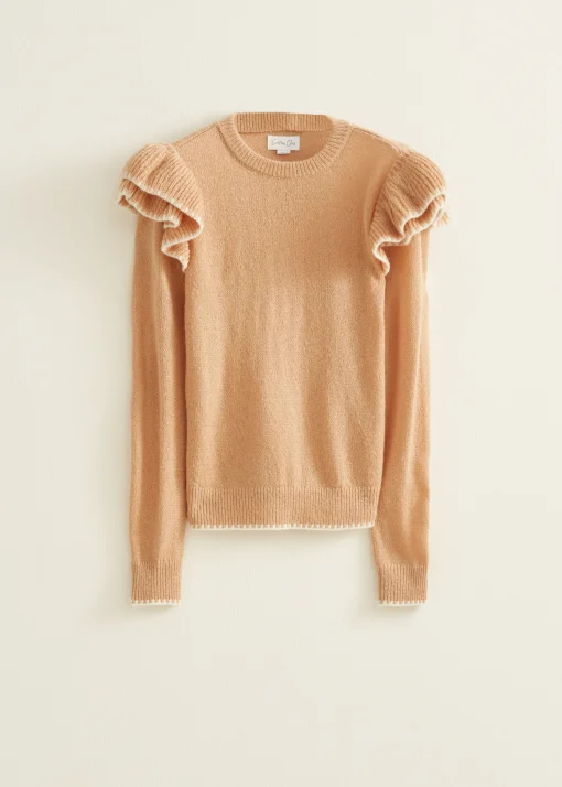 Gebreide trui met ruffles